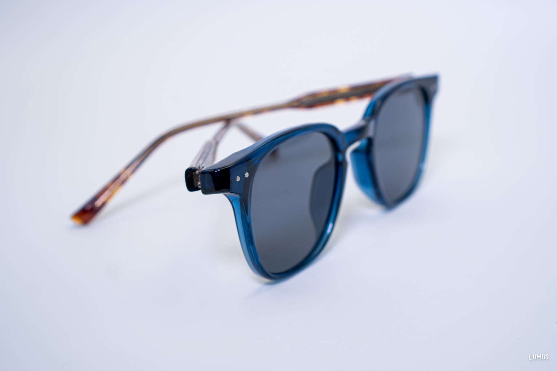 Óculos de Sol Atalaia – Azul Transparente com Tortoise