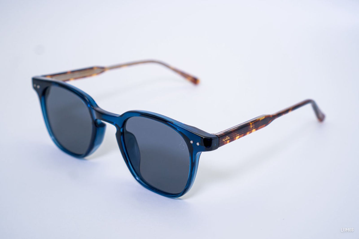 Óculos de Sol Atalaia – Azul Transparente com Tortoise